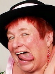 Angelika is a naughty old granny still sucking on cock!